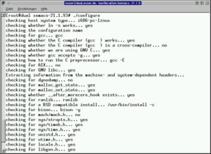 Abbildung 8: ./configure – der erste Schritt zum fertigen Programm