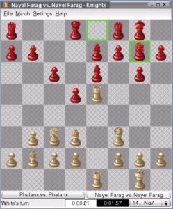 Abbildung 9: Der Figurensatz "Staunton" auf dem Brett "Grey Tiles" in Knights 0.6