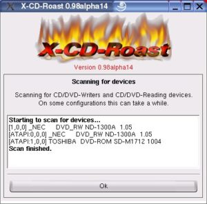 Abbildung 9: X-CD-Roast erkennt automatisch Ihre optischen Laufwerke