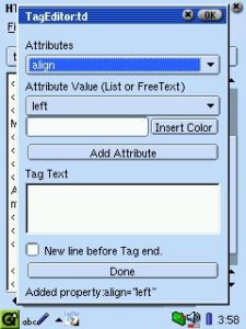Abbildung 9: HTML-Tags bearbeiten