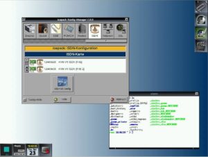 Abbildung 9: icepacks Konfig-Manager auf dem WindowMaker-Desktop. Leider enthalten die Programmmenüs auch die nicht installierten Programme