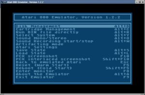 Abbildung 9: Das Konfigurationsmenü des Atari-Emulators Atari800