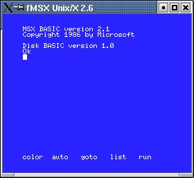 Abbildung 9: Der Emulator fMSX kennt sieben verschiedene Rechner