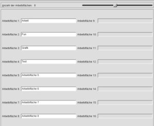 Abbildung 9: Komfortables Arbeiten und viel Platz bieten bis zu 16 virtuelle Desktops