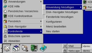 Abbildung 9: Ein neues Icon lässt sich schnell in die KDE-Startleiste einfügenGNOME…