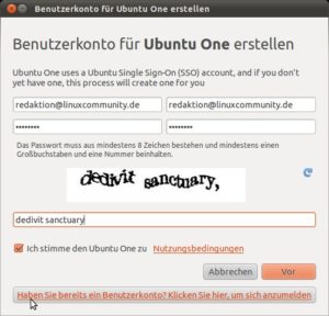 Abbildung 9: Single-Sign-On leicht gemacht. Mit Angabe einer E-Mail-Adresse und eines Passworts ist der Login angelegt.