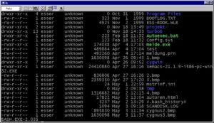 Abbildung 9: Ungewohnt unter Windows: Ein Verzeichnis in typischer Linux-Darstellung