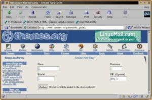 Abbildung 9: KDE.THEMES.ORG - Neuen Nutzer anlegen