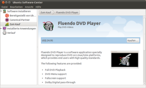 Den Fluendo-DVD-Player kann man nun direkt im Software-Center kaufen.
