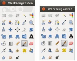 Werkzugkasten mit und ohne Wilbur-Bild