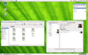 Gnome 2.32 verbessert unter anderem den Dateimanager Nautilus (links) und das Chat-Programm Empathy (rechts).