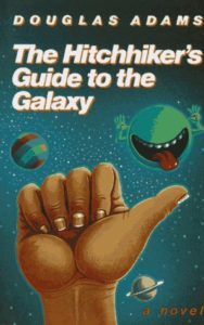 Cover des englischen "Hitchhiker's Guide to the Galaxy"