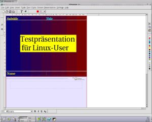 KPresenter eignet sich bisher nur begrenzt für Vortragspräsentationen
