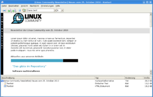 Die HTML-Version des Newsletters enthält auch die Text-Variante für Mailclients ohne HTML-Support.