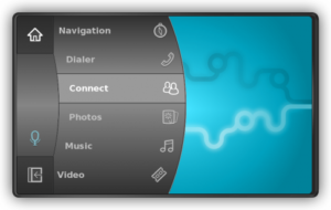 In-Vehicle Infotainment: Meego-Home-Screen für den Einsatz in Fahrzeugen.