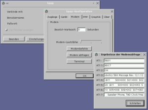 Kppp holt sich die Hardware-Informationen direkt vom Modem