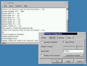 KWvDial verfügt über eine »eingebaute Intelligenz«: Automatische Modemkonfiguration