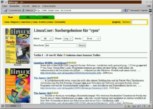Neue Suchmaschine auf www.linux-user.de