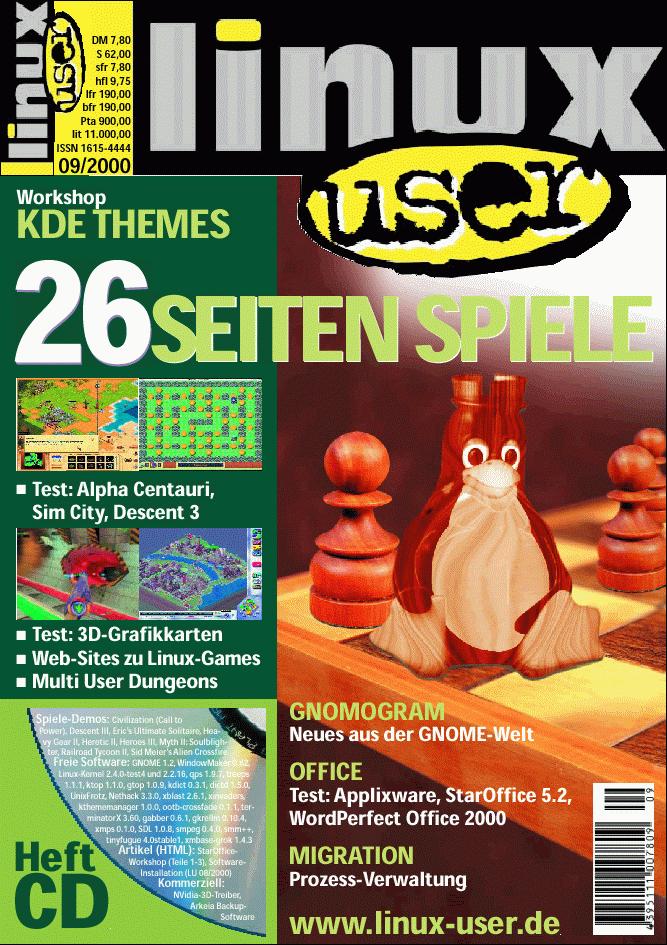 Heftcover LinuxUser 09/2000