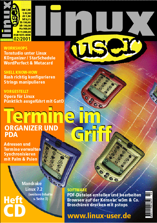 Heftcover LinuxUser 02/2001