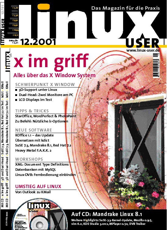Heftcover LinuxUser 12/2001