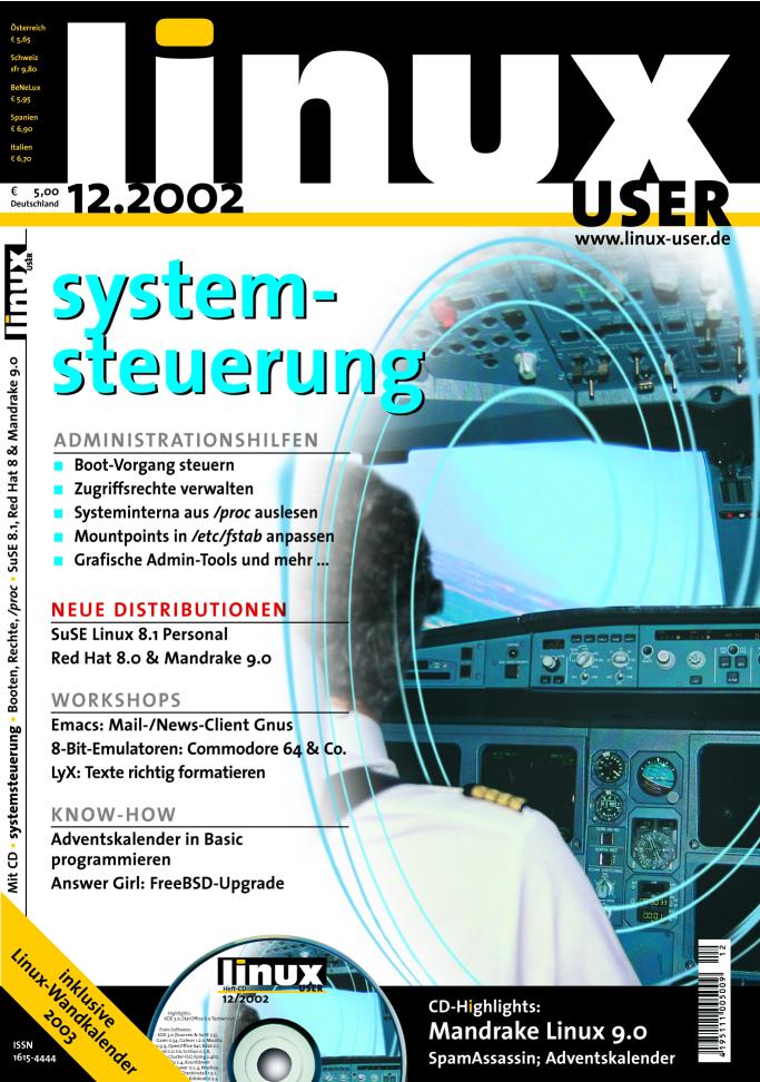 Heftcover LinuxUser 12/2002