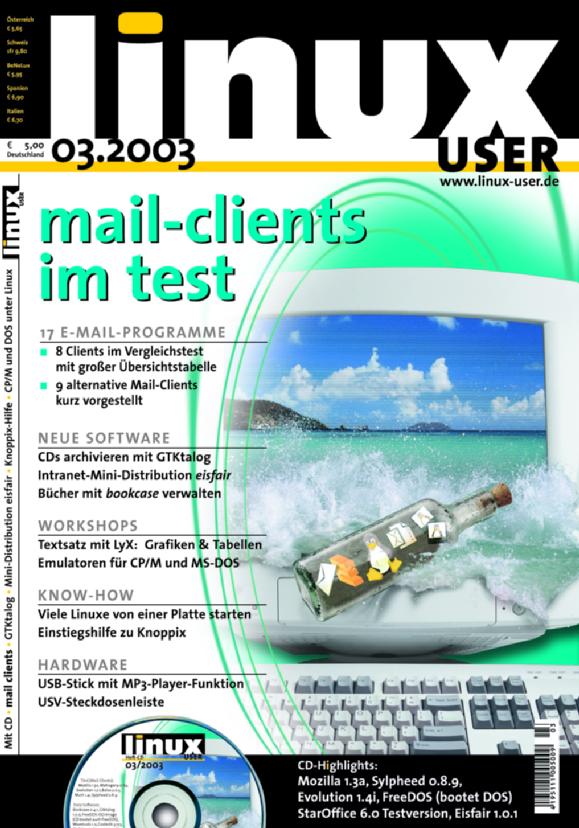 Heftcover LinuxUser 03/2003