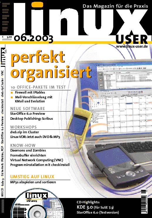 Heftcover LinuxUser 06/2003