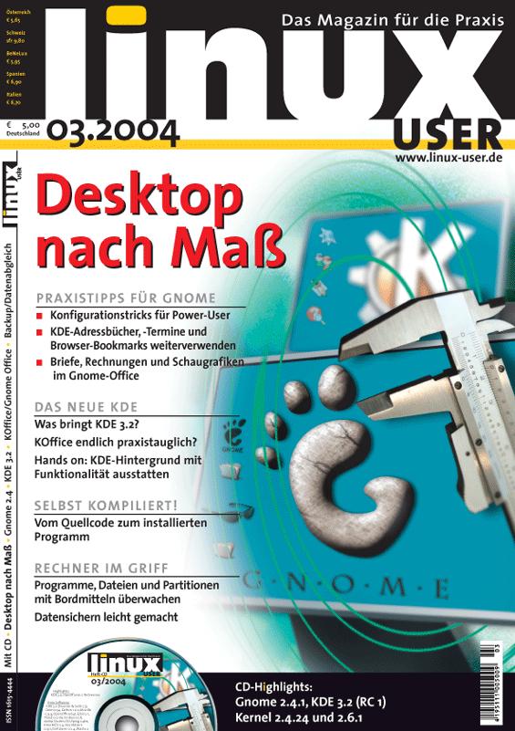 Heftcover LinuxUser 03/2004