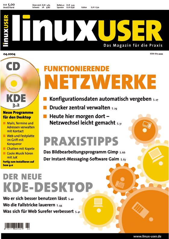 Heftcover LinuxUser 04/2004