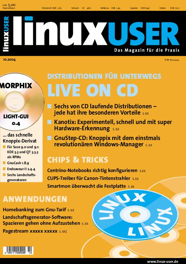 Heftcover LinuxUser 10/2004