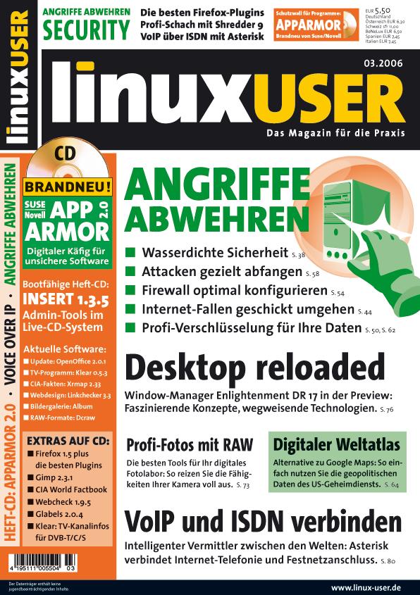 Heftcover LinuxUser 03/2006