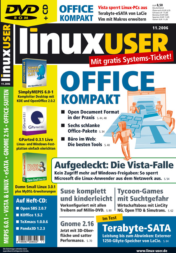 Heftcover LinuxUser 11/2006