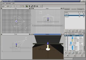 Eine 3d-Szene in Truevision