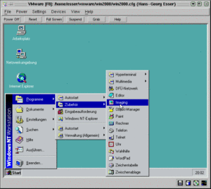 Windows NT 4.0 im VMware-Fenster unter Linux