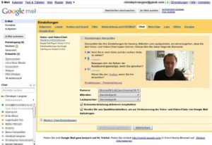 Abbildung 2: Die GMail-Einstellungen zum Chat.