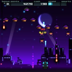 Abbildung 3: Die ersten Level von Titan Attacks erinnern noch sehr stark an das Vorbild Space Invaders.