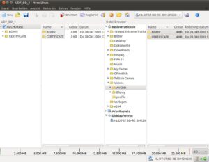 Abbildung 7: Das kommerzielle Nero 4 Linux kann als einziges Linux-Programm AVCHD- und Blu-ray-Videos brennen.