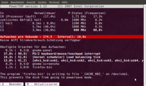 Powertop unter UBUNTU 10.10
