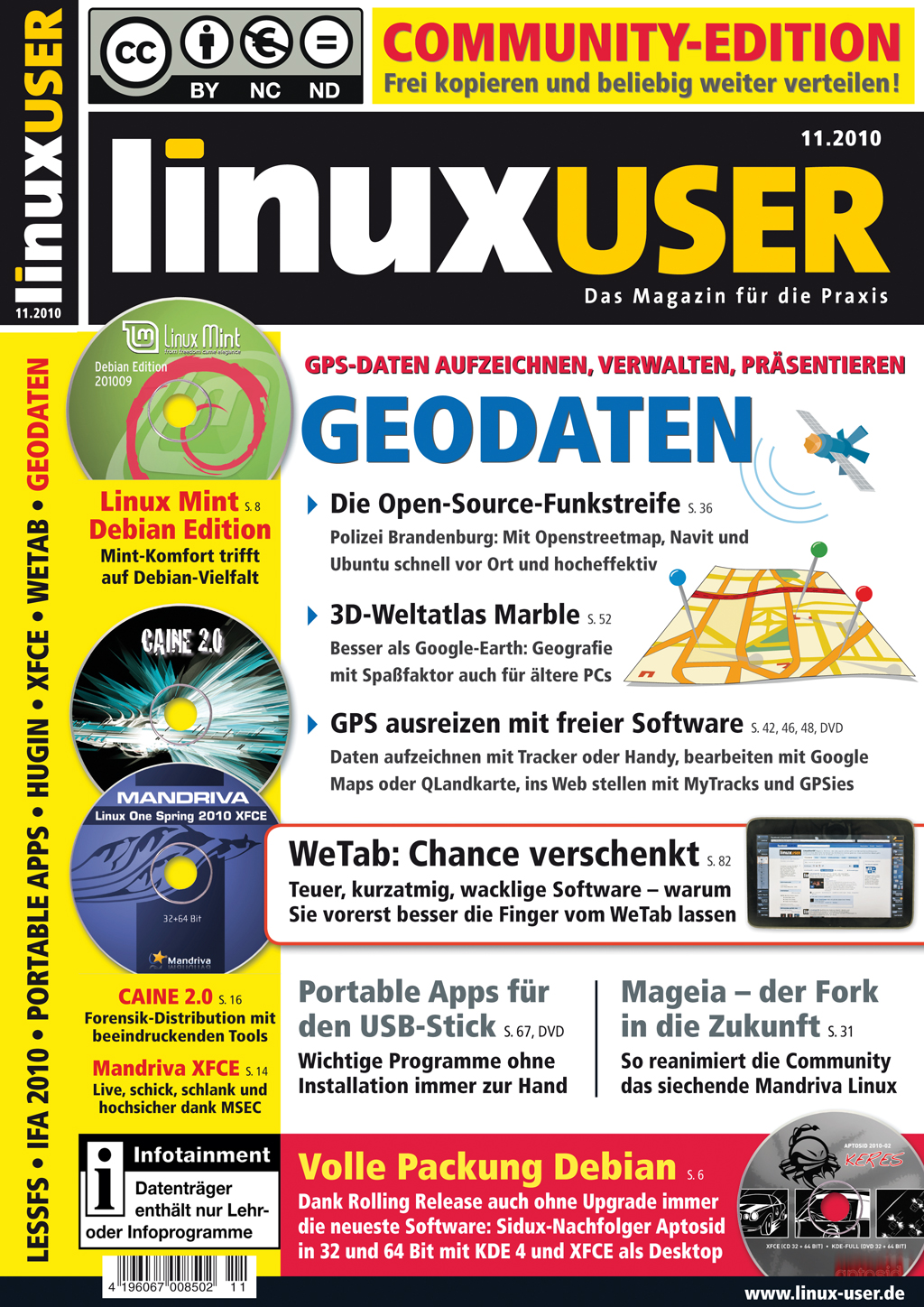 Heftcover LinuxUser Community Edition 11/2010