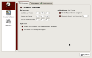 Workrave Vorlieben