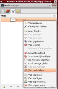 Pfad nachzeichnene