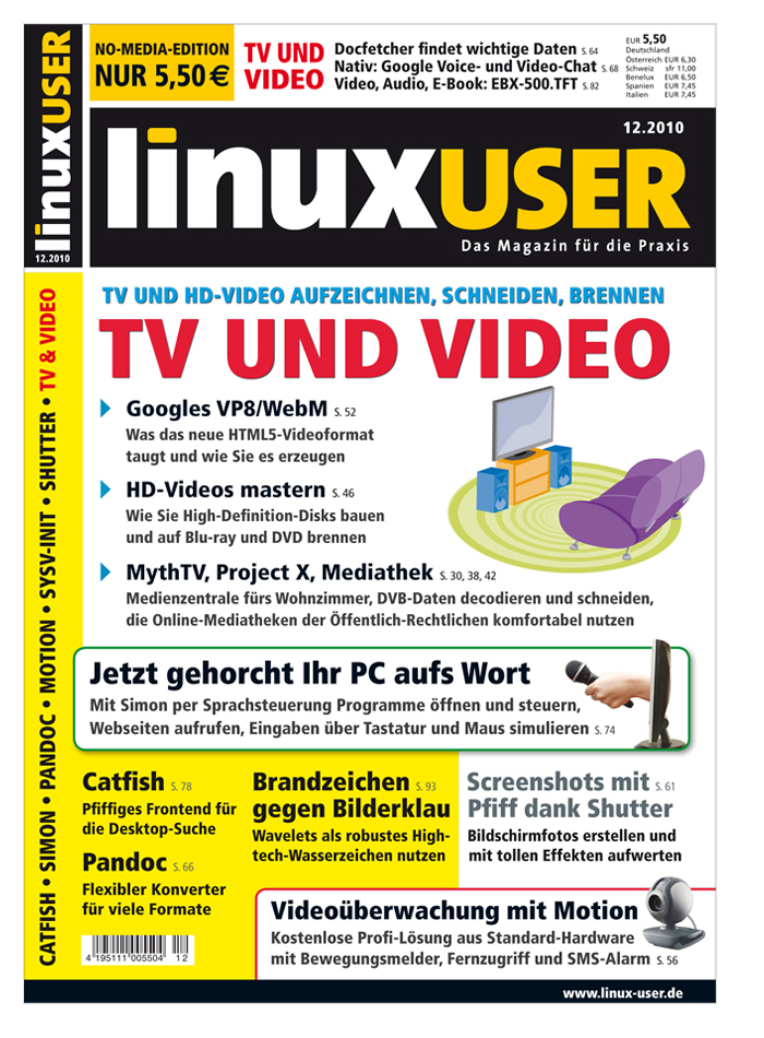 Heftcover LinuxUser 12/2010