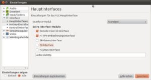 Abbildung 1: Damit sich der VLC-Medienplayer vom SmartPad aus steuern lässt, müssen Sie zunächst die VLC-Einstellungen anpassen.