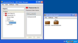 Abbildung 1: Der Kwalletmanager läuft auch unter Windows.