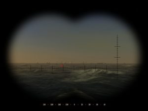 Abbildung 1: Beim Blick durch das Fernglas taucht der Konvoi am Horizont auf. Zeit zum abtauchen.
