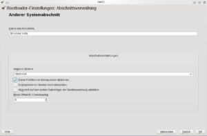 Abbildung 12: Um einen Bootloader für beide Systeme einzurichten, booten Sie OpenSuse und verweisen dann per Chainload auf die Partition, in der sich Windows befindet.