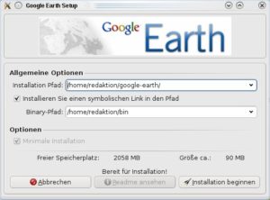 Abbildung 2: Unter OpenSuse müssen Sie kein Paket bauen, sondern installieren direkt die Version von Googles Webseite.