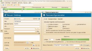 Abbildung 3: Die Qt-Anwendung Keepassx mit dem leistungsfähigen Passwortgenerator.