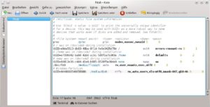 Abbildung 3: Um die Windows-Partition nicht bei jedem Hochfahren erneut per Hand zu mounten, hilft ein Eintrag in der Datei "/etc/fstab". OpenSuse macht das übrigens automatisch, wenn es ein installiertes Windows entdeckt.
